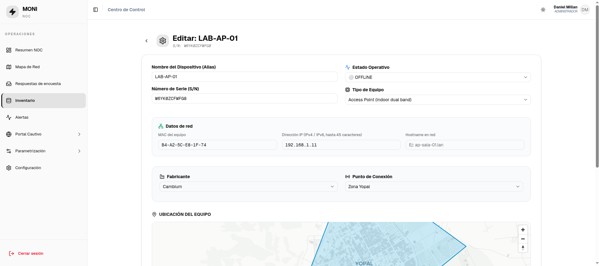 Inventario — detalle